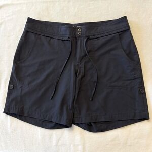Mountain Hardware Yuma Hiking Shorts Women's 6 Black Nylon Blend Outdoor Pockets